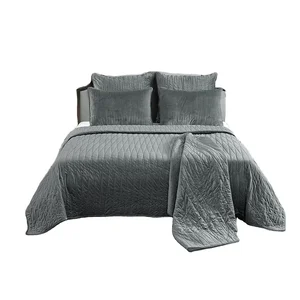 Velvet Bedspread Soft Queen King Size Winter Bed Sheet Velvet Bedding Set