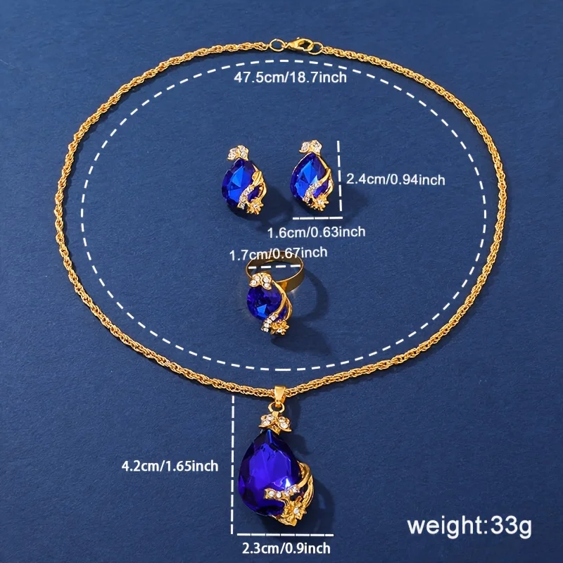 4pcs Jewelry Set  Women's Watch Eiffel Tower Quartz Watch Luxury  Steel Wrist Watch