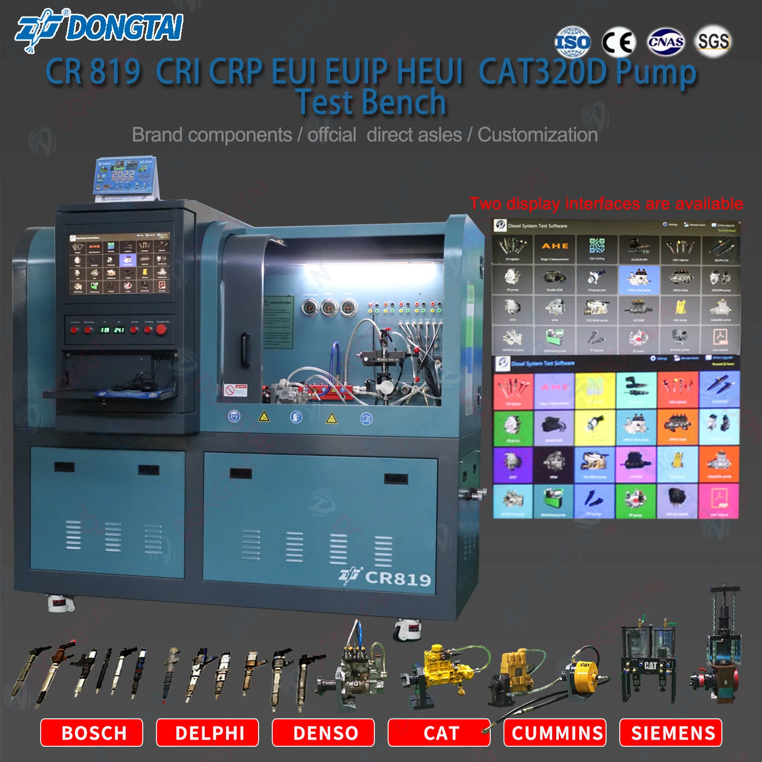 CR819l High Pressure Common Rail Diesel Fuel Injector Test  Bench