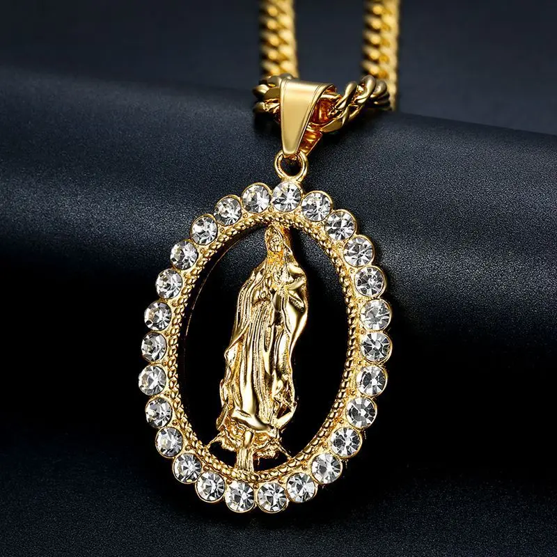 18k Gold Plated Stainless Steel Crystal 