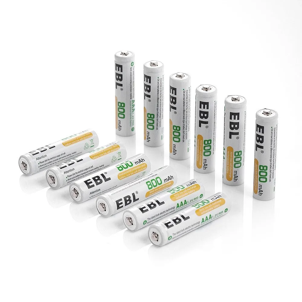 EBL AAA Rechargeable Battery Home Basic 800mAh  Replacement Ni-Mh Battery With Portable Storage Box