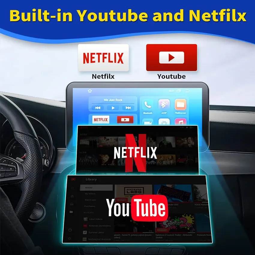3 in 1 Wireless CarPlay & Android Auto Adapter with Built-in
