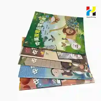 Saddle Stitched Customized Booklet Catalog Colour Brochure Printing Offset Printing Film Lamination Art Paper Coated Paper