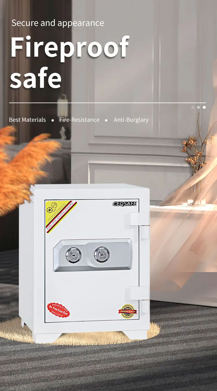 CEQSAFE High Security 2 Hours Door Fire Resistant Cabinet Fireproof Safe Box factory