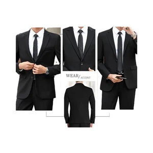 Haute Couture Two-Button Tuxedo Groom Suit Solid Color Spring Fall Fashion Single Breasted Closure Plus Size Two-Piece Set