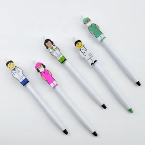 Hot Wholesale Medical Promotional Doctor Nurse Gift Ball Pen with 3D Custom Design Clip