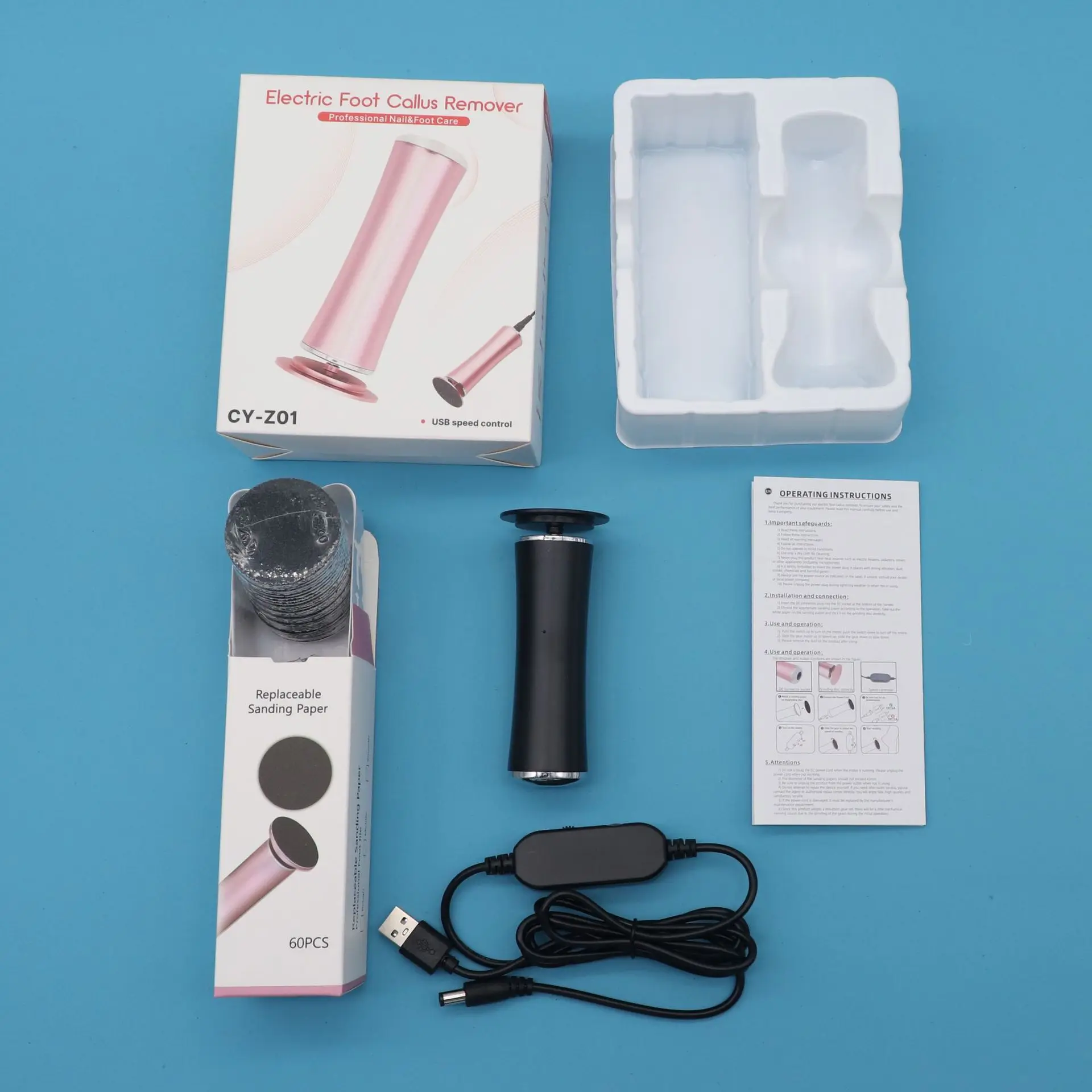 Professional High Power Electric Foot File Pedicure Machine Salon Dead Skin Callus Remover Clean Tools