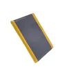 Anti-fatigue floor mat, gray with yellow edges
