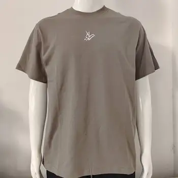 customTshirts 100%  Cotton 260 GSM Short Sleeve Men Heavy Oversized Black Box T Shirt Boxy Fit Blank Tee Shirts