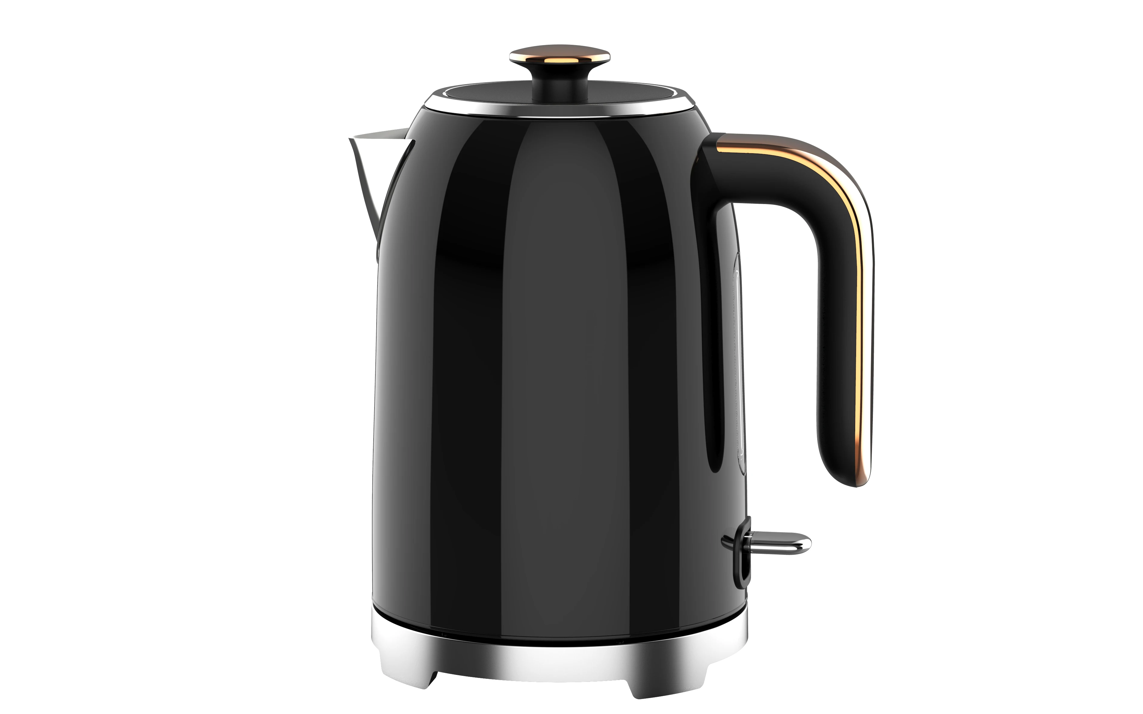 Electric Kettle Teapot 1.7 Liter Fast Heater Boiler Stainless Steel Retro Kettle Auto Shutoff