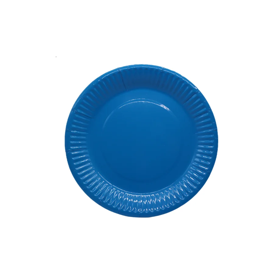 Glad 10 Blue Flower Round Disposable Paper Plates - 50 ct