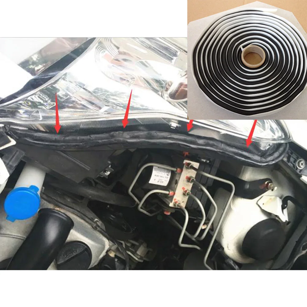 Headlamp Glue Black Butyl Rubber Glue Headlight Sealant Retrofit Reseal Hid Headlamps Taillight