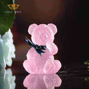 Hand Engraving Teddy Bear Sculpture Festival Christmas Valentine's Day Present