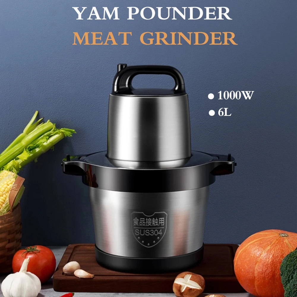 6l Large Capacity Meat Yam Pounder Electric Mix Processing Fufu Blender ...