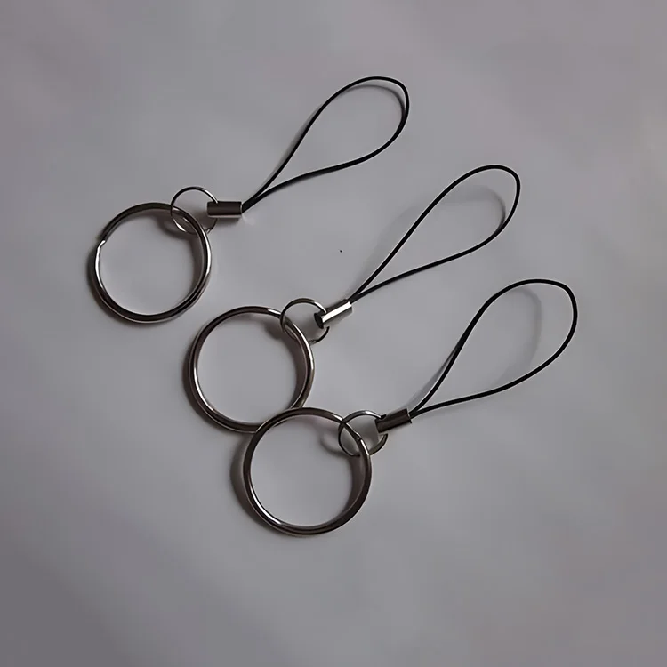 Key Rings with Lanyards for MP3 MP4 Player Split Key Chain Rings with Nylon Strap Cord for USB Flash Drive Cellphone Keyring