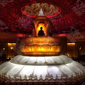 Crystal Glass Liuli Religious Temple Interior Decoration Customazation Project