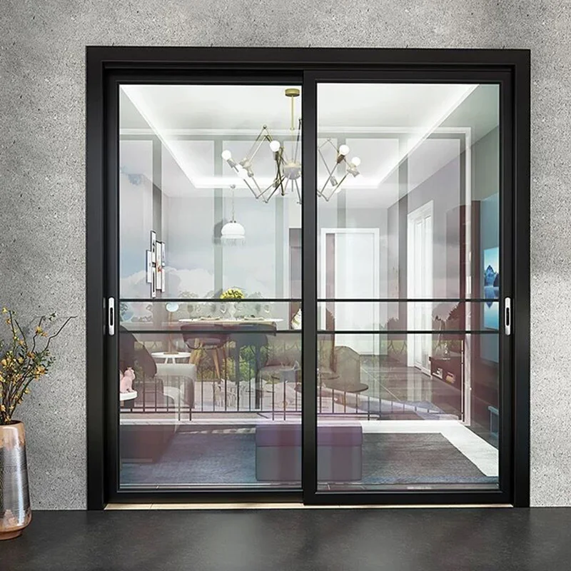 Soundproof Energy Saving Aluminium Sliding Door Price Tempered Glass