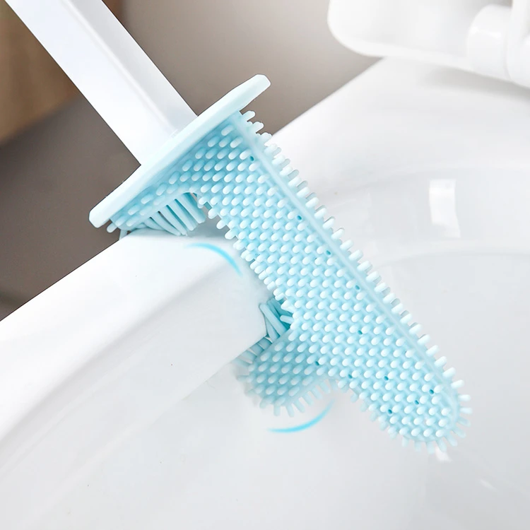 Source Wall-Mounted Bathroom Toilet Cleaning Tool No Dead Corners Flexer  Silicone Cactus Toilet Brush And Holder on m.