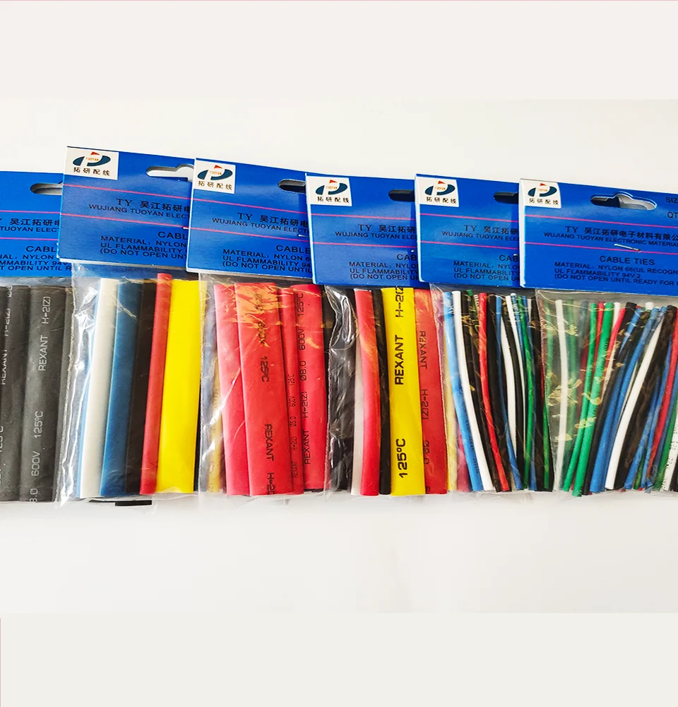 14PCS/bag Small Package  OEM insulated Heat Shrink sleeves Multi-color Multi-specification Heat Shrink Tube