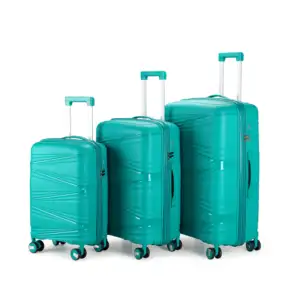 Luxury Fashionable Outdoor Spinner Luggage Set with 4-Wheel TSA Lock Lightweight & Water Resistant PP Material