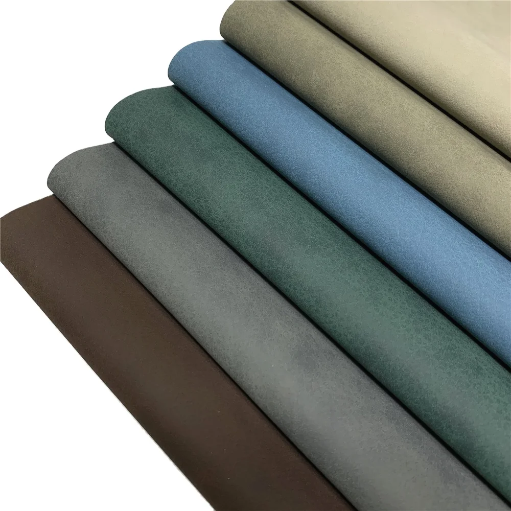 New Arrival Two-Tone PU Leather with Litchi Grain Finish Waterproof Anti-Mildew for Furniture Sofas Chairs Cars Home Textiles