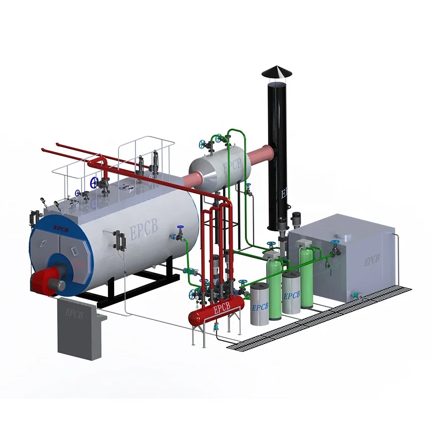 Horizontal Gas Diesel Fired Automatic 1-15 Ton Steam Boiler for Laundry Industry