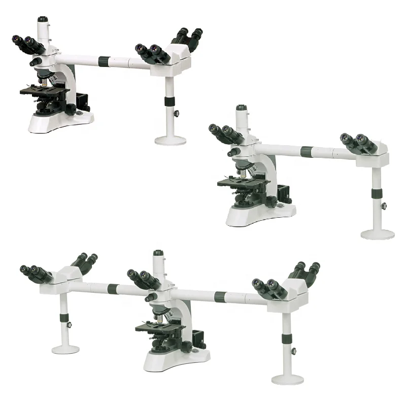 Boshida Multi-head Biological Microscope with 3 or 5 Heads or 10 Heads with Pointer for Medical Research