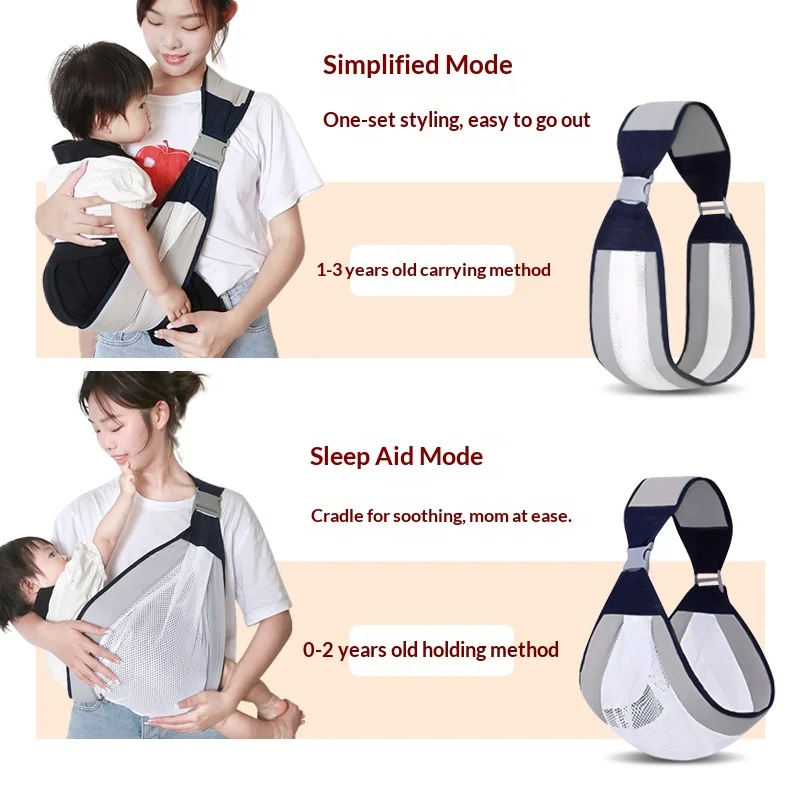 Hands-Free Front-Carry Baby Carrier for Newborns 0-6 Months Easy-to-Use Waist Stool with 20KG Load Capacity