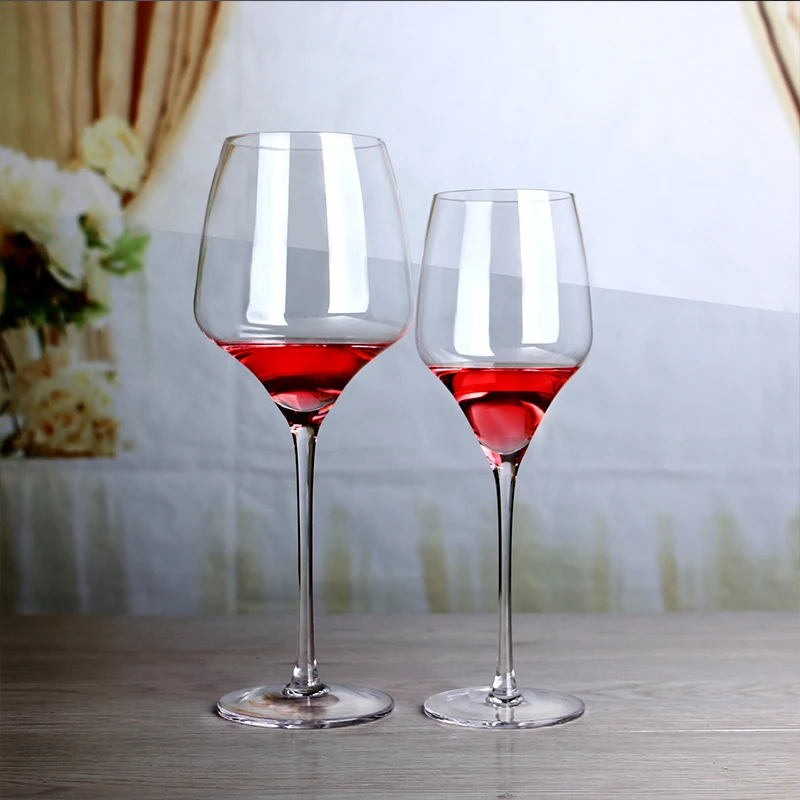 Premium Wedding Stemmed Wholesale Beautiful Designer Handcraft Long Stem Hand Blown Customized Red Wine Glasses