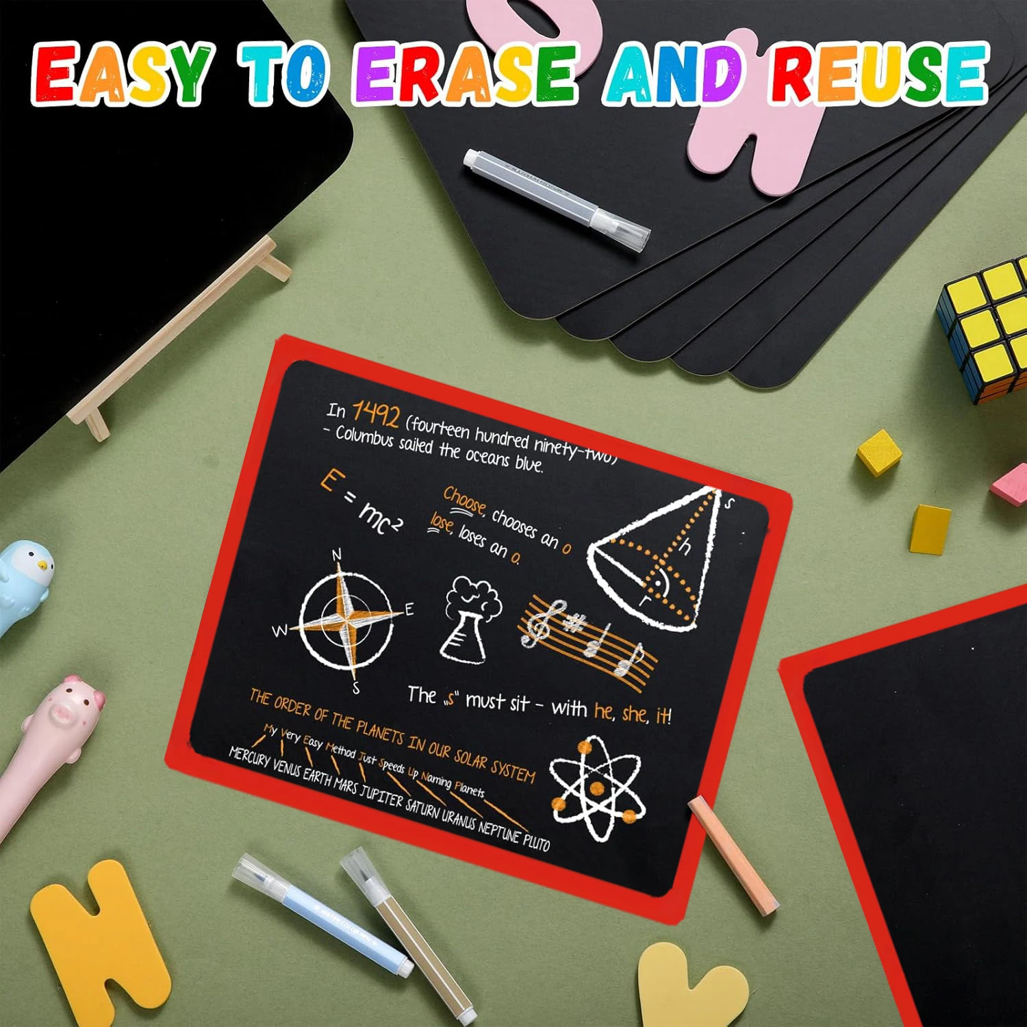 Foska School Small Erasable Flexible Light Student PS Blackboard