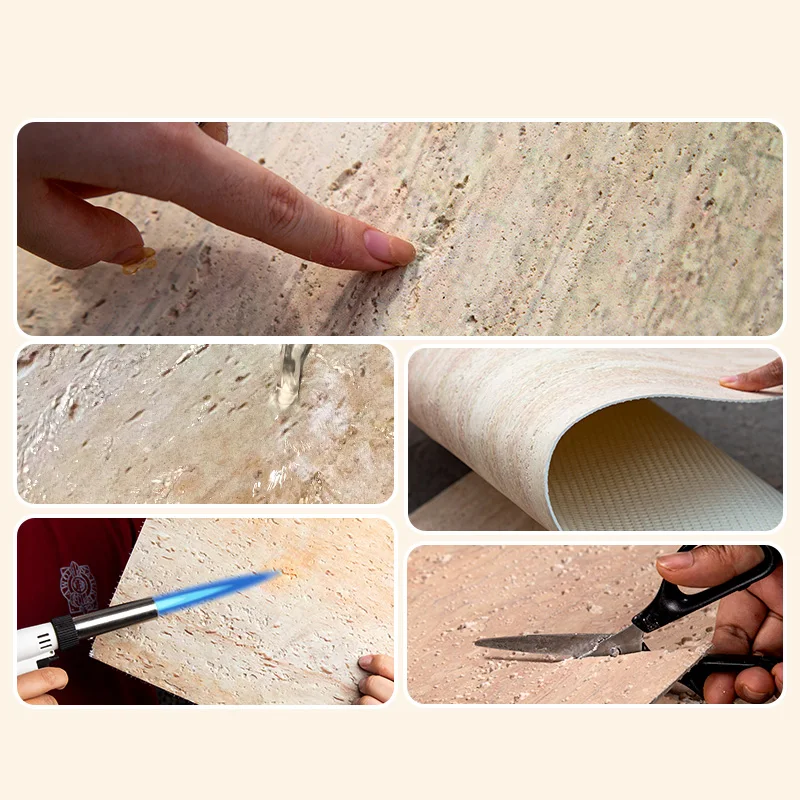 3D Modified Clay Material Tile Veneer Faux Interior Bendable Soft Wall Cladding Travertine Artificial Flexible Stone Wall Panels