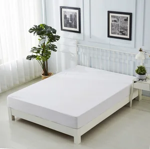 130GSM Polyester Terry Mattress Protector Waterproof Bed Sheet Protector Hotels Supplies