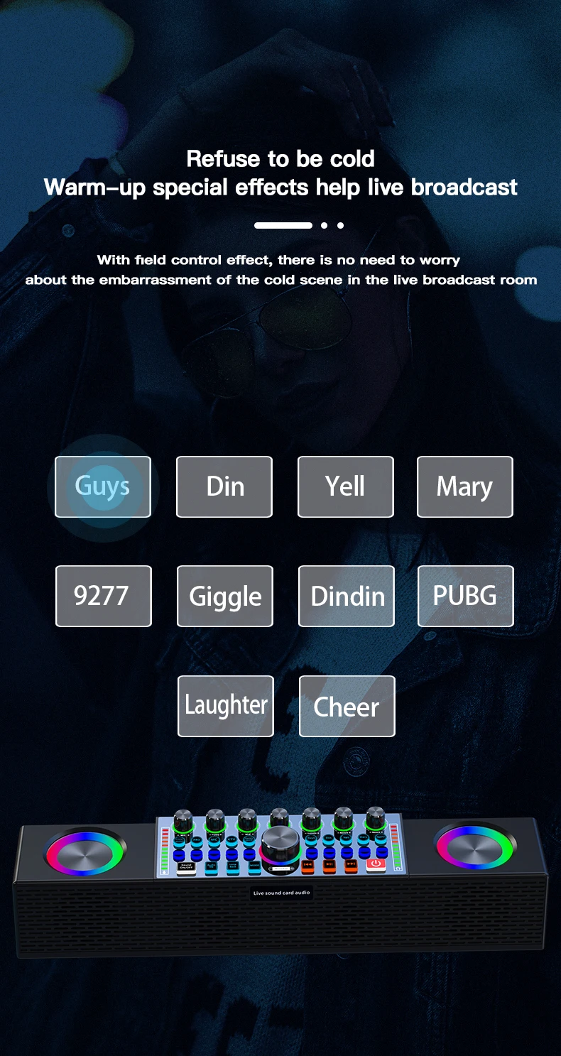 Podcasting Equipment Sound Cards Live Stream Gaming Soundcard