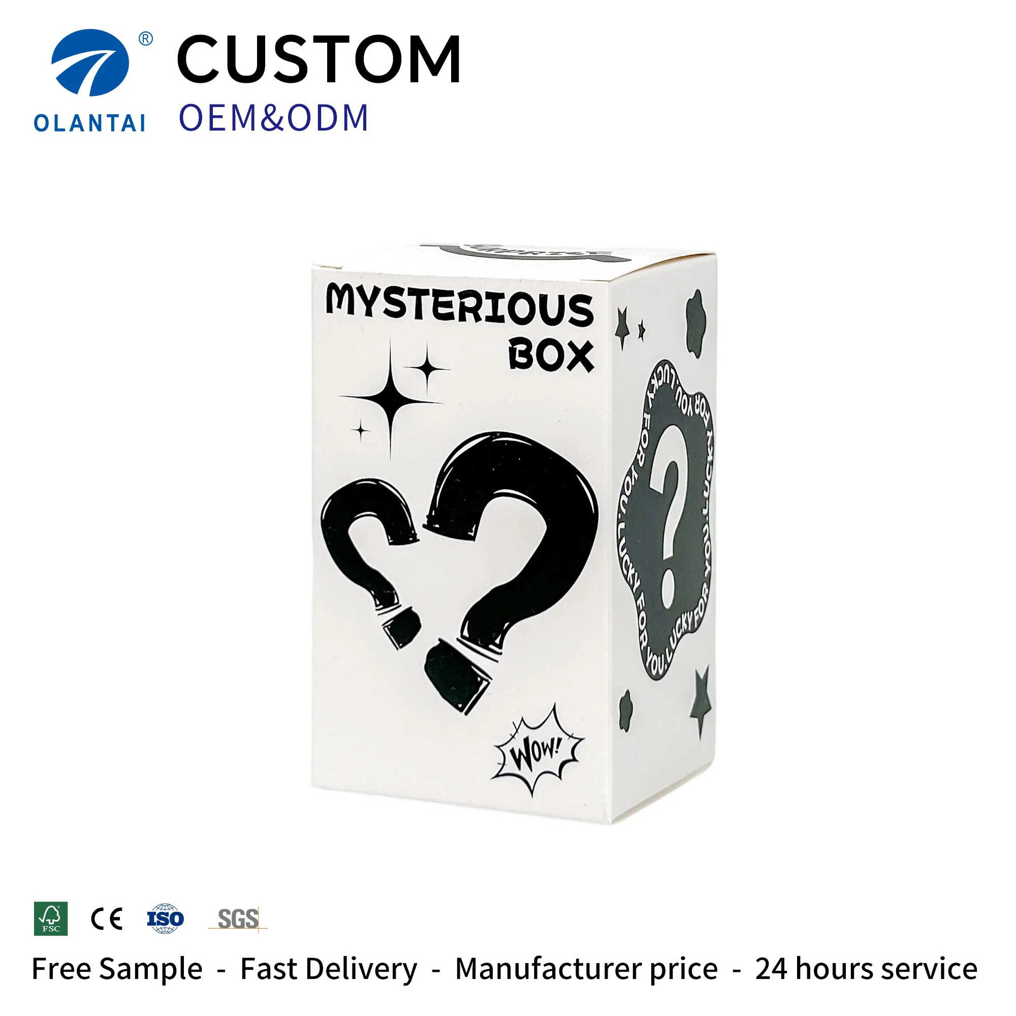 Customized Reusable Eco-Friendly Christmas Candle Gift Box Luxurious Kraft Paper Rectangle Four-Color Logo Die Cuts Flexographic