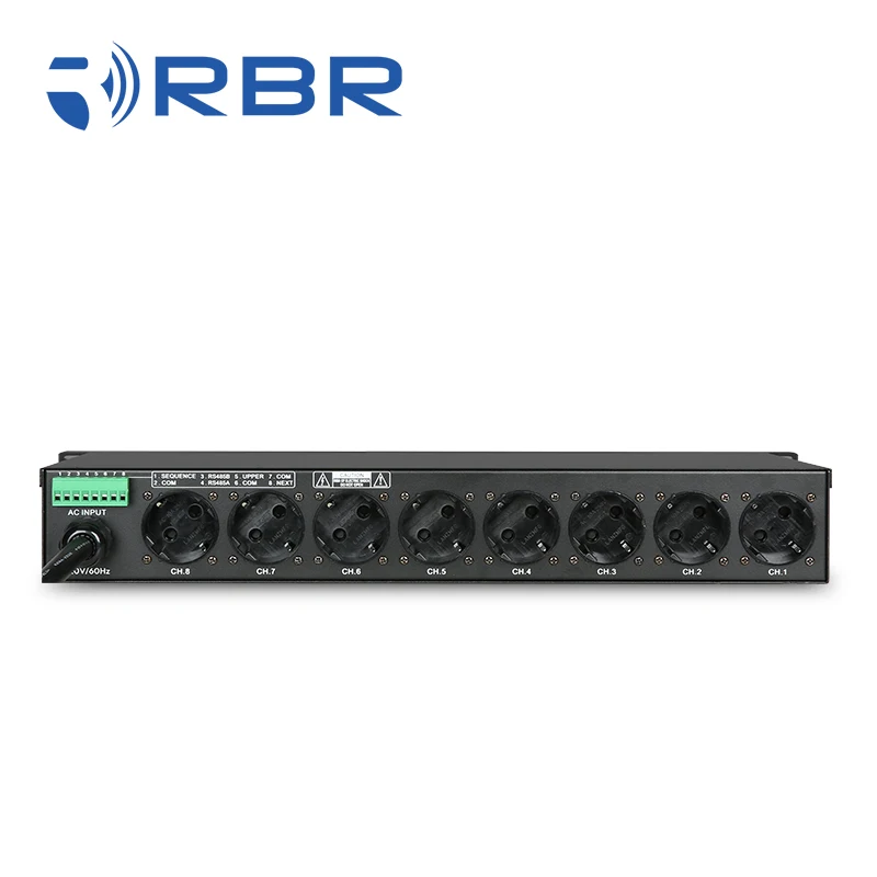 Touch Display PS840 9CH Power Sequence Controller with EU Socket Voltmeter Ammeter Power Meter