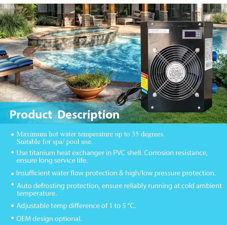 Osb R32 Swimming Pool Heat Pump Home Use Mini Pool Water Heating - Buy ...