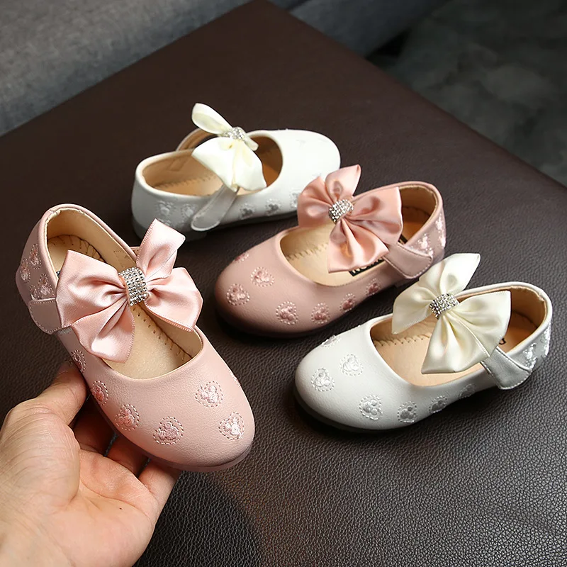 Spring Autumn New Children's Cartoon Silk Big Bow Princess Shoes Girls Small  Leather Shoes - Buy New Children's Cartoon Shoes,Big Bow Princess Shoes,Girls  Small Leather Shoes Product on 