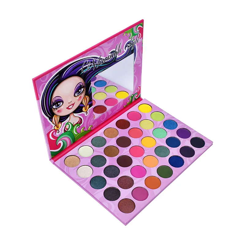 
 Палитра теней для век 35 цветов, фирменная торговая марка, матовые, яркие, Пудровые, водостойкие, легкие, цветные тени для век, оптовая продажа  