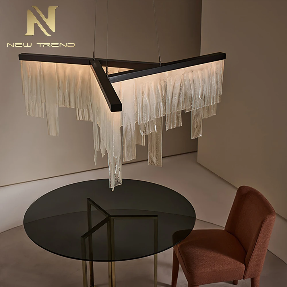 CPL-469 Contemporary Hand-Blown Glass Chandelier Custom Artisan LED Suspension Lamp for Luxury Living Room