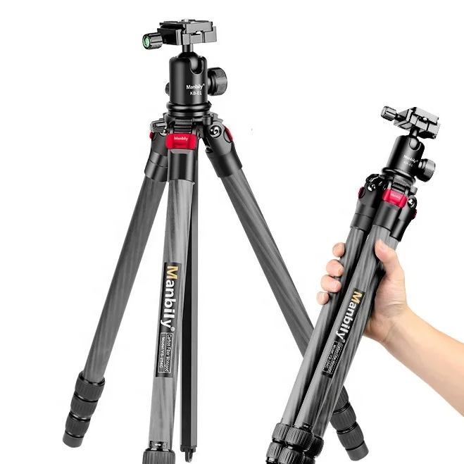 Manbily Professional  Carbon Tripod Slr Digital Photography Tripod Detachable Carbon Fiber Single Leg Convenient Tripod