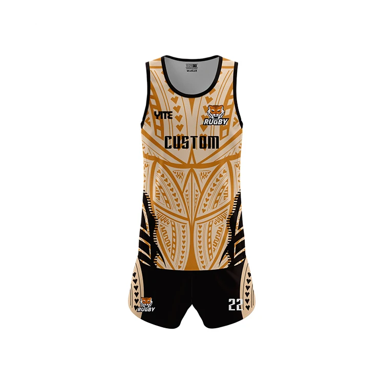 Wholesale Cheap Touch Football Singlets Custom Touch Rugby Jersey Yellow Touch Football Singlet