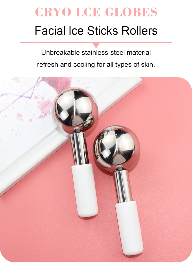 Calming Inflamed Skin Soothing Puffiness Facial Massage Roller Cryo