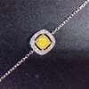0.1ct natural yellow diamond bracelet 18k gold