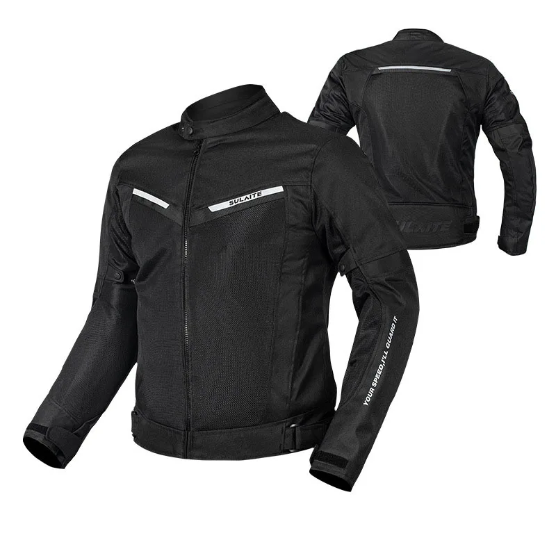 SULAITE Women's Breathable Leather Motorcycle Jacket for Riding