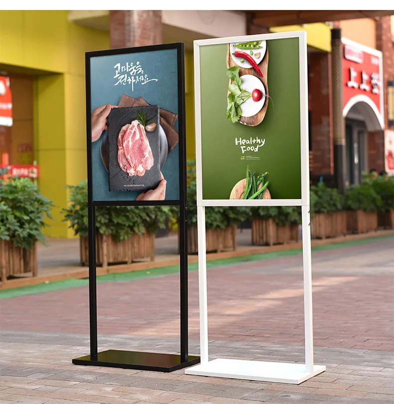 Windproof advertising outdoor poster stand door water sign holder with roller