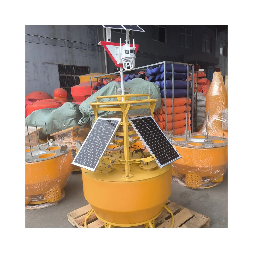 Advanced Water Quality Monitoring Buoy With Solar Panels Navigation Mark Light and GPS for Marine and Ocean Applications