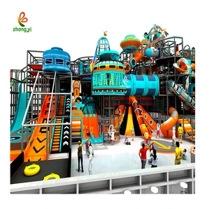 High Quality Space Theme Kids Play Area Indoor Playground Equipment Kids Playground Indoor with Big Slides for Sale
