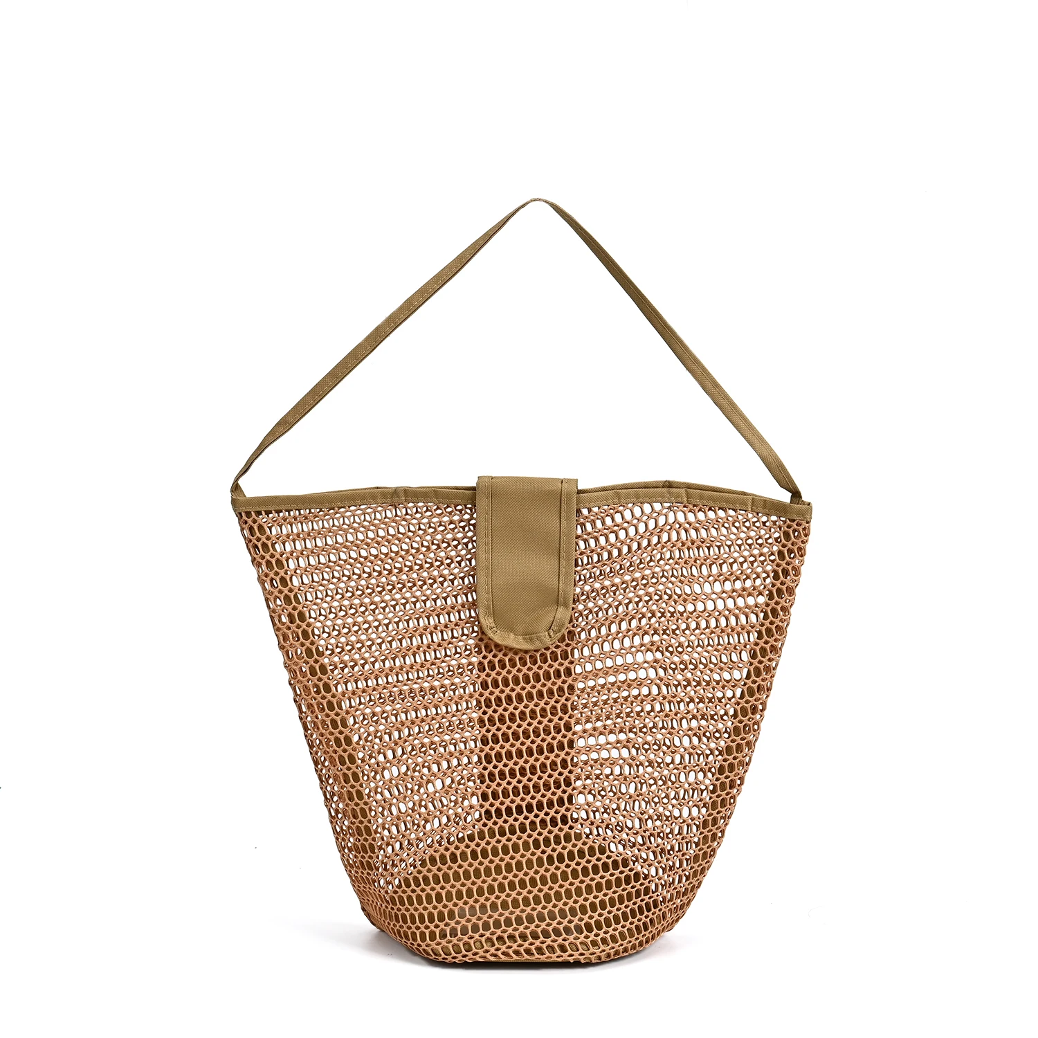 Customizable Summer Mesh Beach Tote Bags Korean Vintage Style Black Red Color Polyester for Women's Travel Bulk Shopping factory
