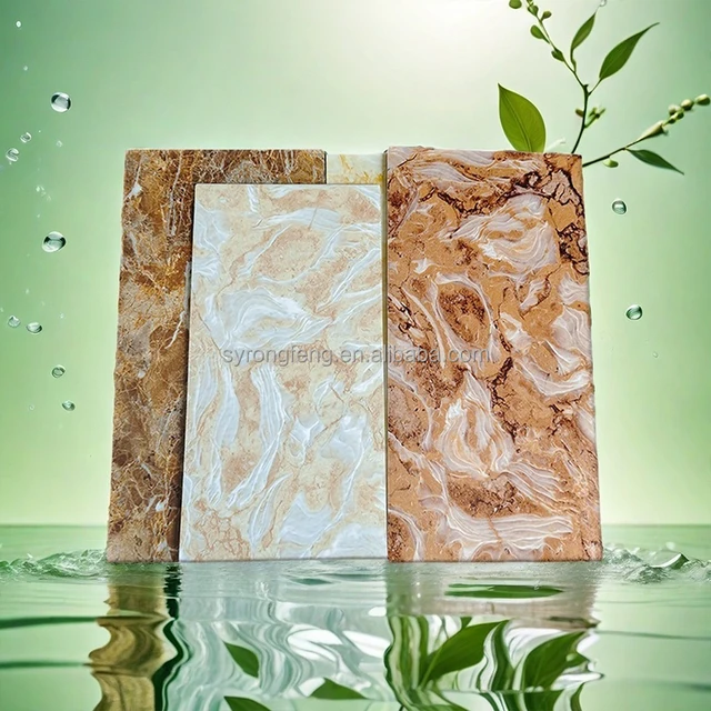 New 3D Marble PVC Sheet Wall Panel UV Marble Board 3D Designs pattern