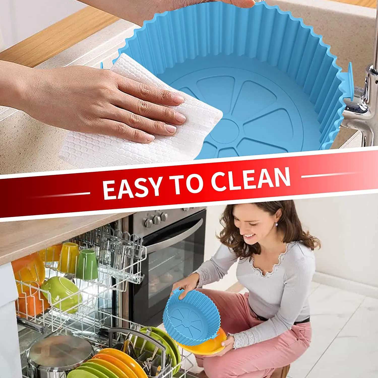 Top Selling Reusable Pot Air Fryer Baskets Silicone Liners Silicone Air